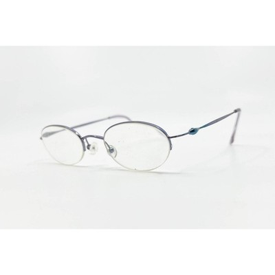 Max Mara MM 256 OR16 Purple Oval Half Rim Eyeglasses Frames 46-20-135 Italy