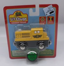 Wow Toyz 0476 Li'l Chugs Wooden Trains Yellow #1