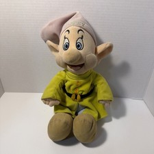 Snow White Seven Dwarfs Dopey Plush Disney Store 12 inch Stuffed Soft Doll Toy