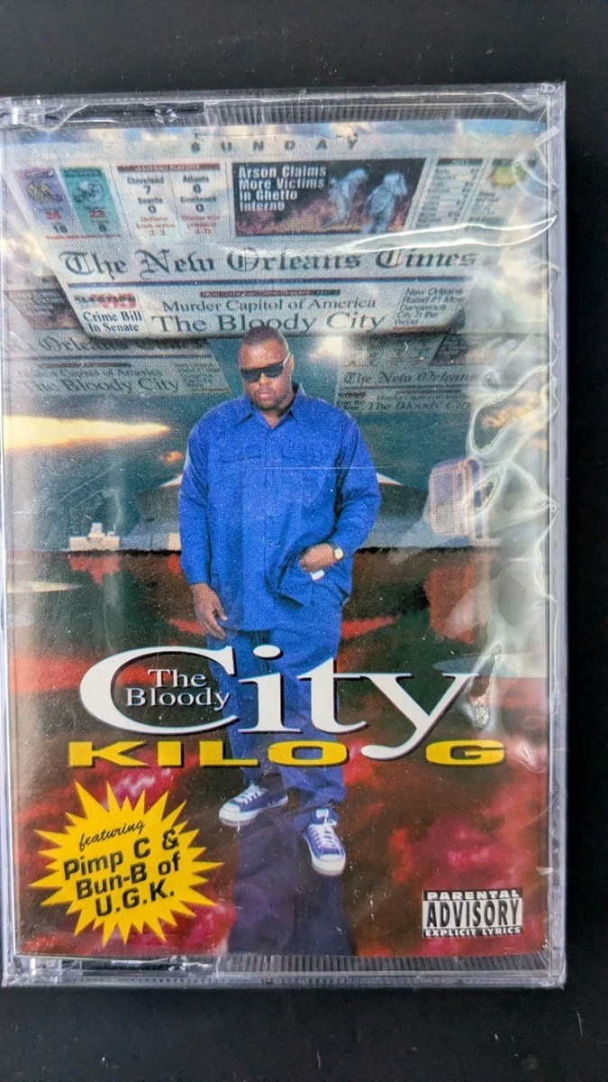 Kilo G- The Bloody City Cassette *SEALED* Rare NOLA Rap Tape 1997