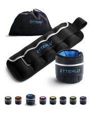 Adjustable Ankle Weights 1-5/10/15/20LBS Pair with Carry Bag - Breathable Fab...