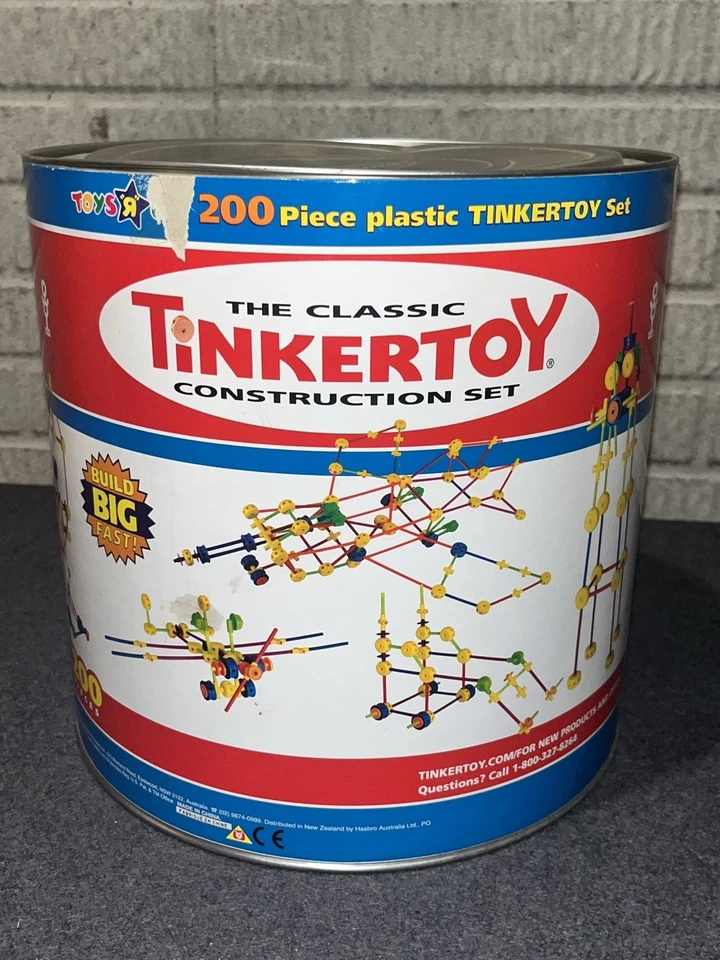 Tinkertoy Classic Construction Set 200-Piece Plastic Canister Ages 3+ 30084 - Image 2 of 4