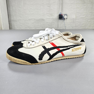 Onitsuka Tiger Mexico 66 Herren Sportschuhe weiß schwarz 9 UK Kabuki Villain Japan