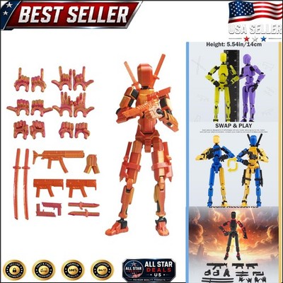 Pre-Assembled 5.54'' Stick Tian 13 Action Figure - 12 Accessories for Custom Fun