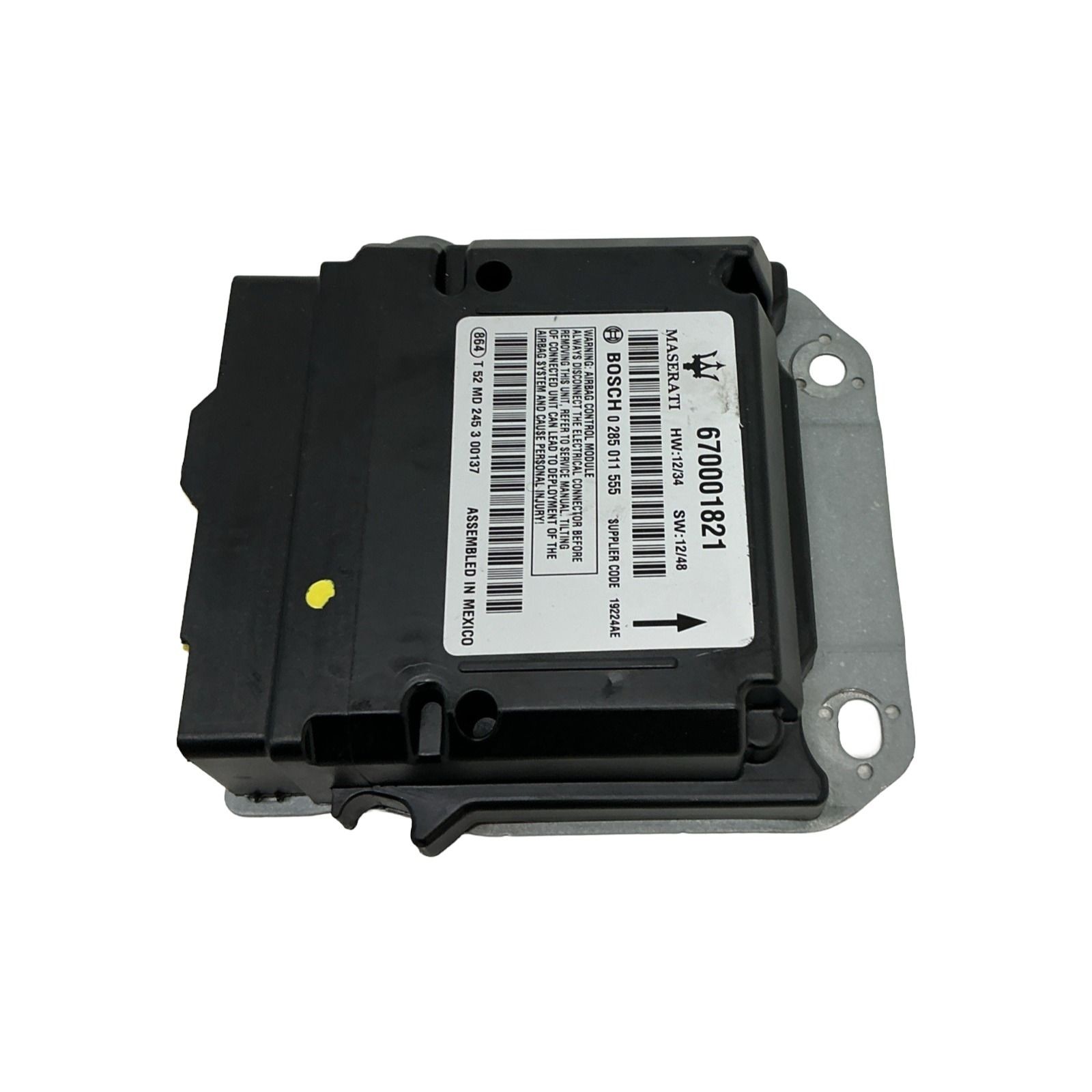 Restraint Sensor Control Module 670001821 Maserati Quattroporte 13-16 OEM