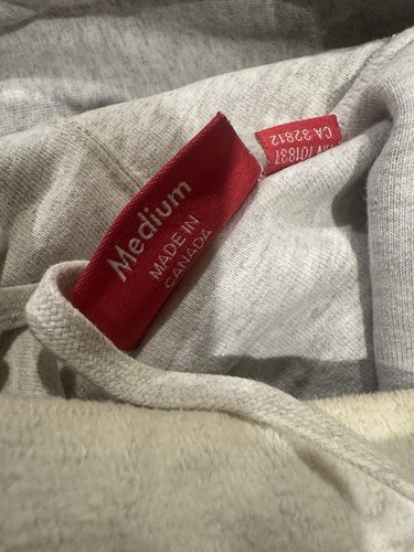 Supreme Reverse Fleece Hooded Sweatshirt White FW16 Size M READ DESCRIPTION - Picture 6 of 6