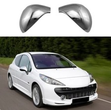 Coque Rétrouviseur pour Peugeot 207 2006-2013 Chrome Tuning Paire Autocollant