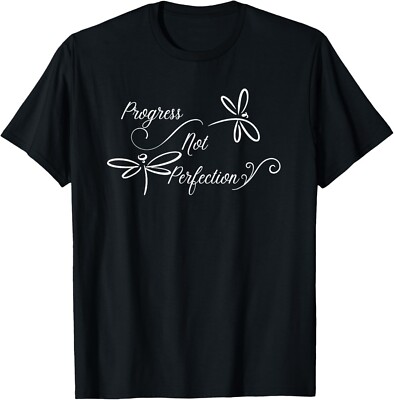 Progress Not Perfection Motivational Design Tee Gift Unisex T-Shirt