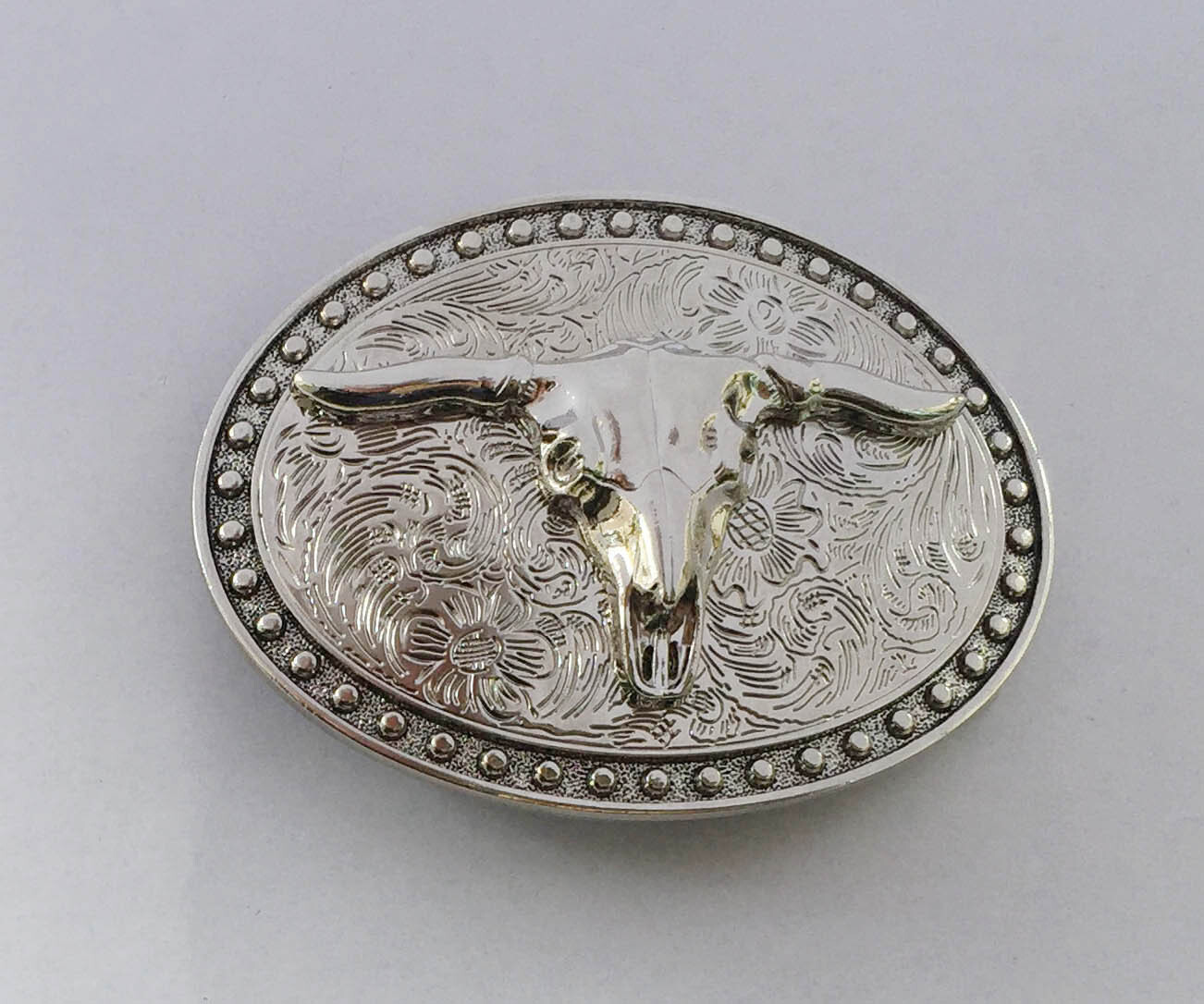 Western Belt Buckle for Men & Women Cowboy Rodeo Vintage Style Wear Bull Skull