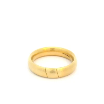 Gelbgoldring, Goldring Unisex massiv Gelbgold 750 18 KT Größe 63 - Bild 1 von 4