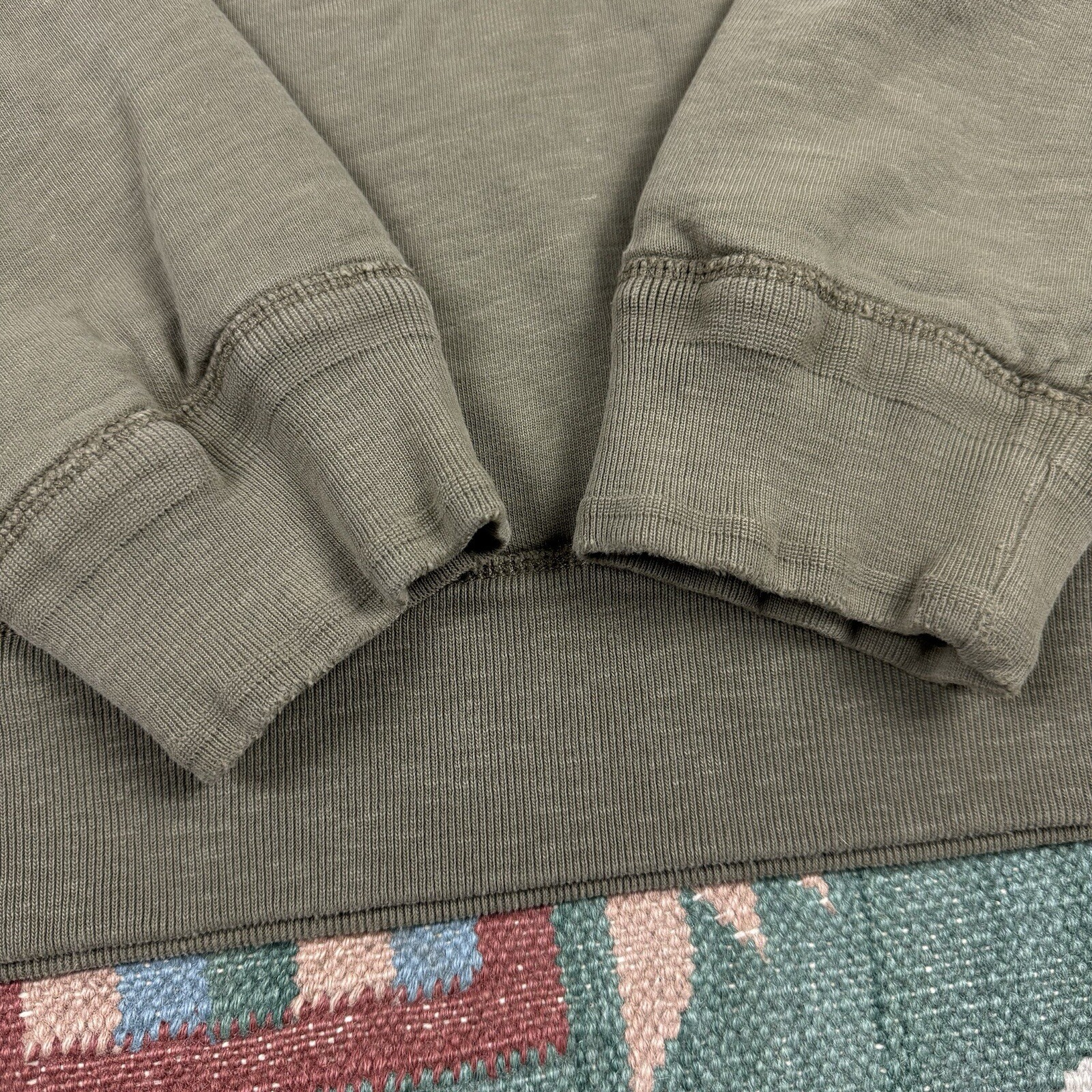 Polo Ralph Lauren felpa girocollo pony piccola foderata termica verde XL