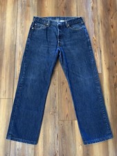Levis 501 XX Jeans Mens 36x34 Shrunk to 33x31 Blue Straight Leg Button Fly