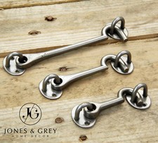 PEWTER CAST IRON CABIN HOOK EYE DOOR HOLD LATCH LOCK BOLT WINDOW CABINET CATCH