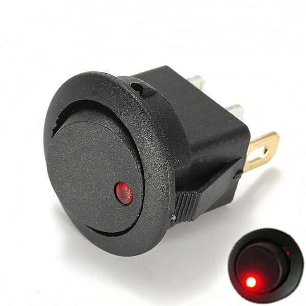 20x Blue Green Yellow Red LED Dot Light 12V Car Auto ON/OFF Toggle ...