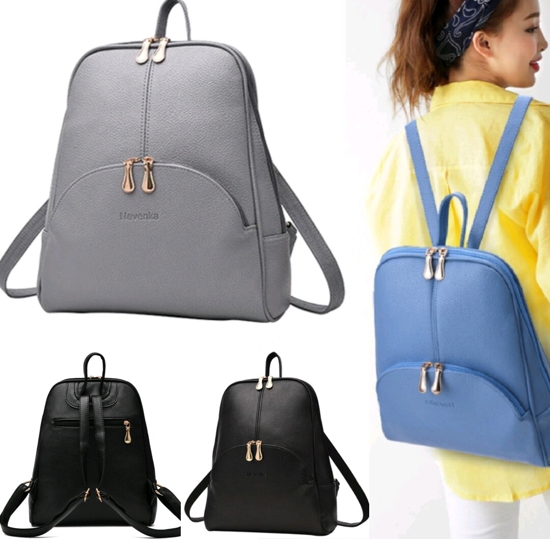 ladies black backpack handbag