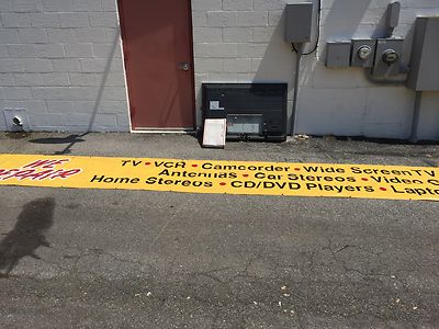 Huge Electronics Repair Banner! sign television stereo vcr video games computers