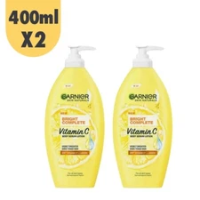 Garnier Bright Complete Vitamin C Body Lotion with Lemon Extract 400ml X2