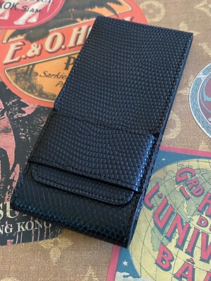 Genuine Vertu Signature Touch 4.7'' Lizard Vertical Flap Case Jet Black Very RARE