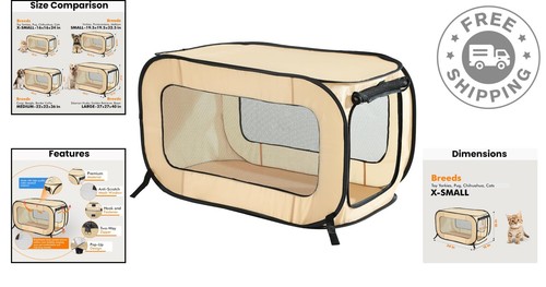 Portable Collapsible Dog & Cat Crate 24" - Perfect for Travel & Outdoor Use - Picture 2 of 10