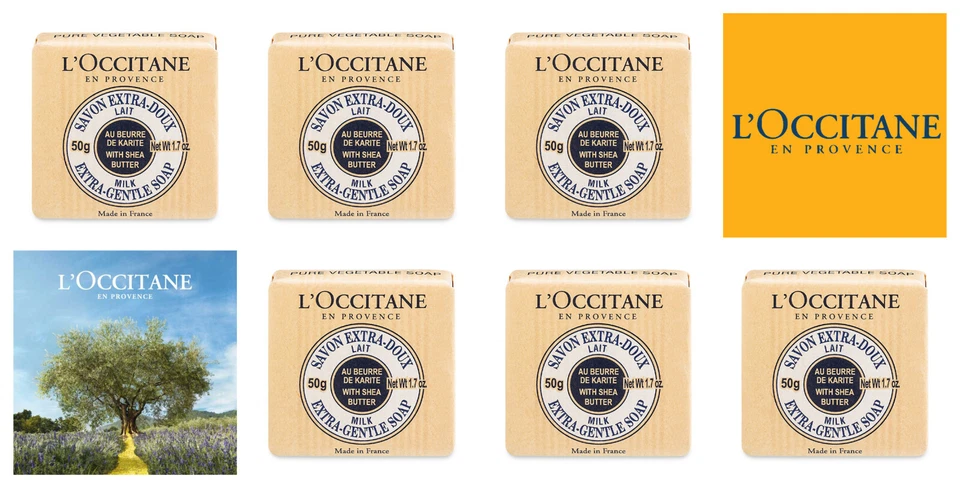 L’OCCITANE LOCCITANE Shea Milk Extra Rich Solid Soap Shea Butter Luxury Soap 6 x 50g - NEW