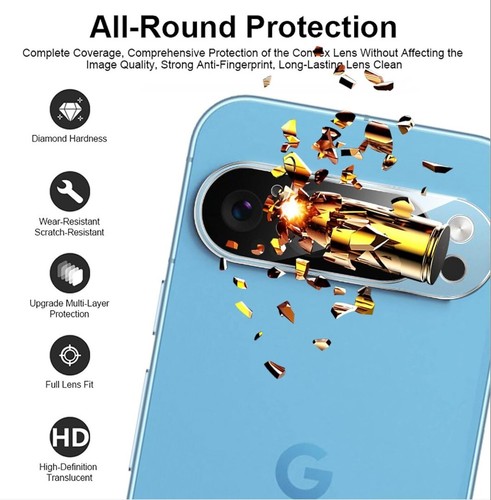Caméra Lentille Protecteur Pour Google Pixel 10 Pro XL 9A/9/9 Verre Trempé - Photo 5 sur 12