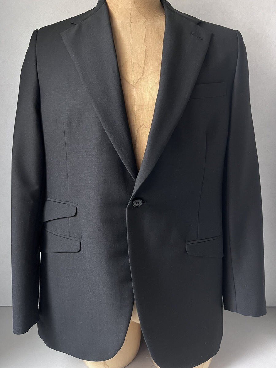 Duncan Quinn Bespoke Suit Men's piece black Size 42 R custom