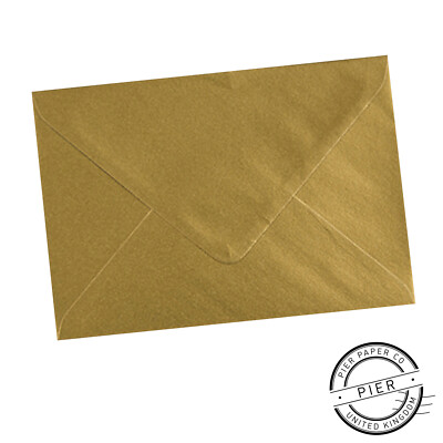 Handel kaufen 5000 C6 Gold Briefumschläge 100 g/m² Metallic Premium 114 mm x 162 mm 6 x 4 Zoll