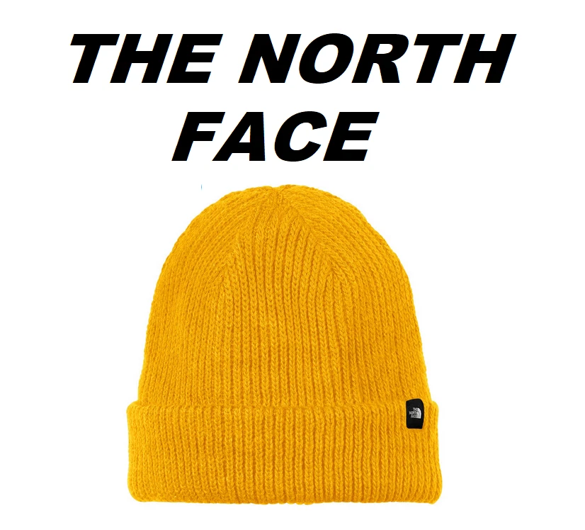 New THE NORTH FACE Circluar Rib Yellow Lined Beanie