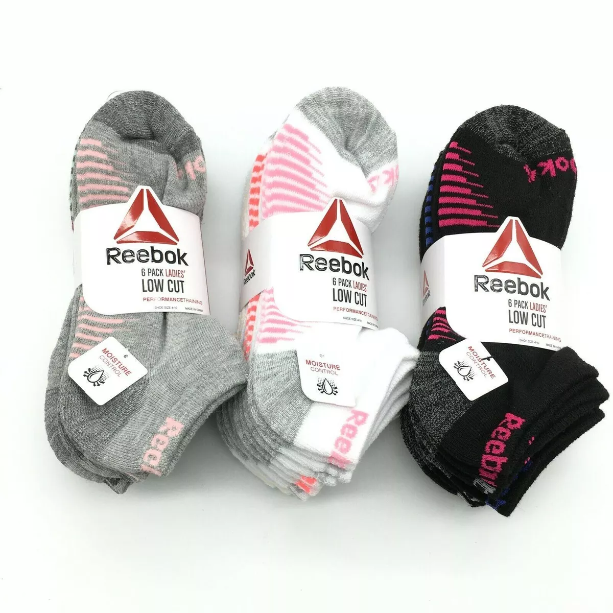 Reebok Socks Cushion Low Cut Socks 6 PK Performance Training