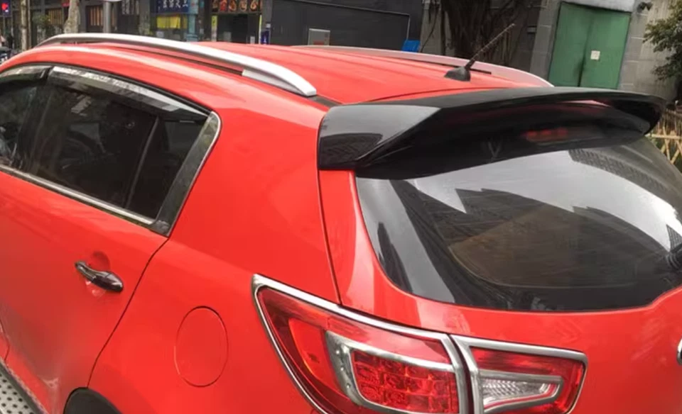 Alerón de techo de ventana trasera ABS para Kia Sportage 2011-2015 negro brillante Foto 3 de 4