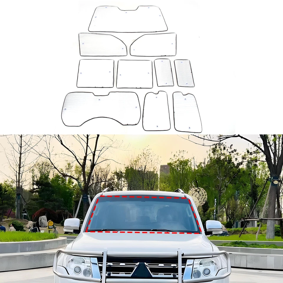 Car Full Window Sunshade Cover Shades Sun Visor For Mitsubishi Pajero V93 - image 2 of 4