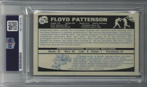 Floyd Patterson Heavyweight Champion signed autograph card PSA DNA - Picture 2 of 2