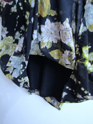 H&M LADIES NAVY BLUE GREEN WHITE PINK FLORAL PRINT SHIFT TEA DRESS SIZE 10 LINED - Picture 6 of 7