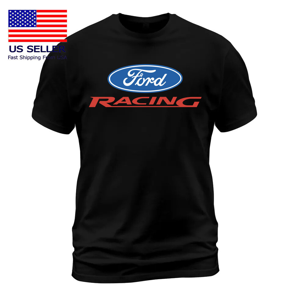 Ford Racing Logo T-Shirt Made in USA Size S-5XL