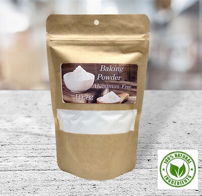 All Natural Double Acting Baking Powder ~Aluminum Free~10.oz Bag