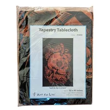 Tapestry Zest For Life Orange Tie Dye Skull