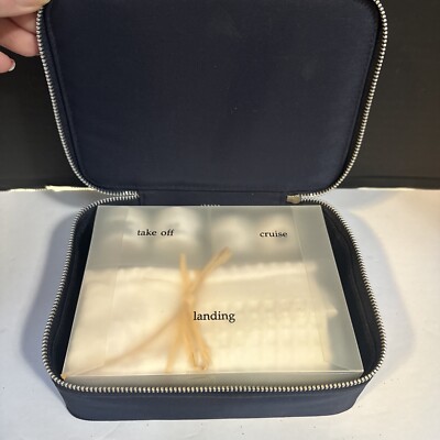 Anya Hindmarch Navy Travel Beauty Toiletries Take Off Cruise