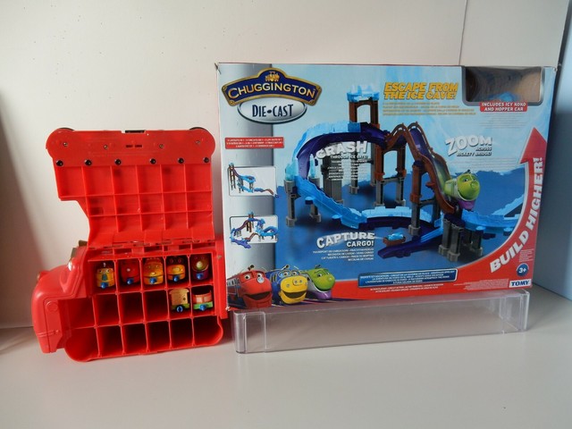Chuggington Diecast Set Escape From Ice Cave Wilson Storage Case 7 Trains
