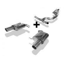 FOX Duplex Sportauspuff Anlage ab Kat. VW Passat 3C 4-Motion 3.2l 3.6l je 1x100