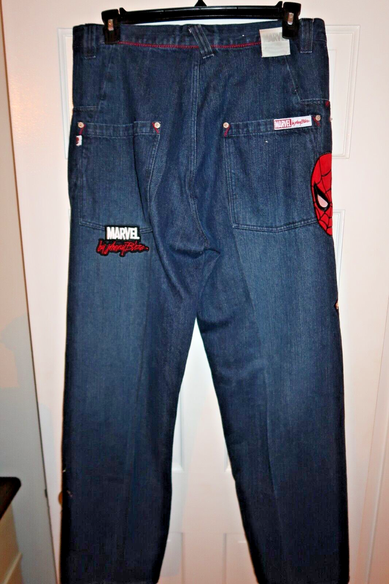 Johnny Blaze Marvel Jeans Wide Leg Baggy Hip Hop Y2K Denim Pants