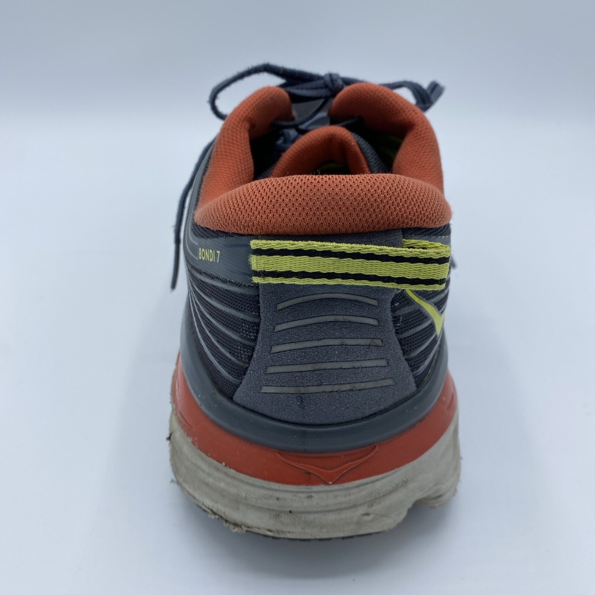 Men’s Hoka Bondi 7 Gray and Orange Athletic Shoes size 10.5 HOKA Women main image 4
