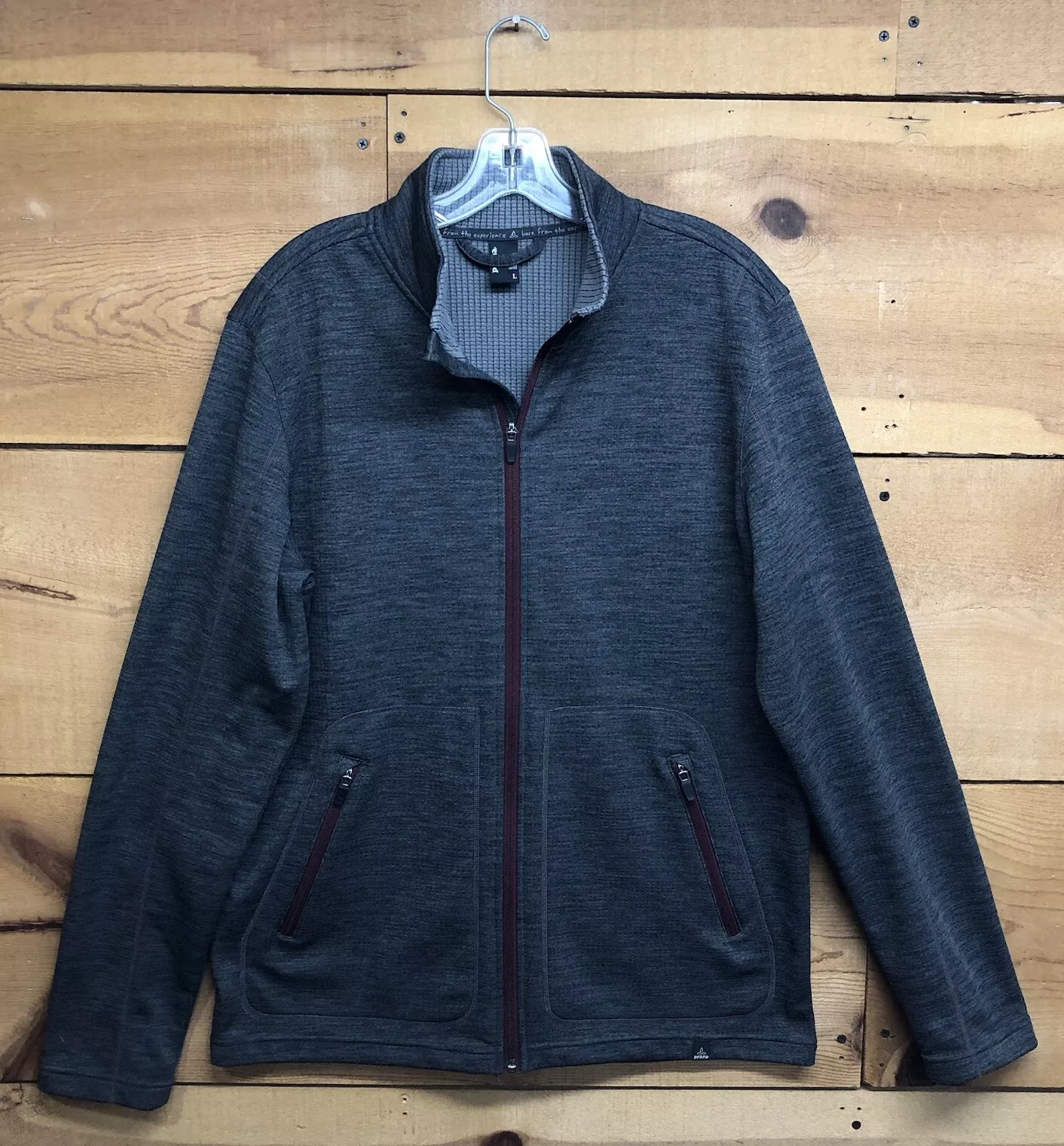 prana thermal lined full zip lightweight jacket