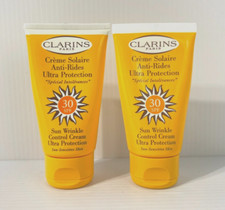 Clarins Sun Wrinkle Control Cream Ultra Protection SPF30 2 Tube Bundle 