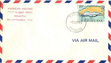 American Airlines First Flight Hamilton Bermuda - New York - 1975