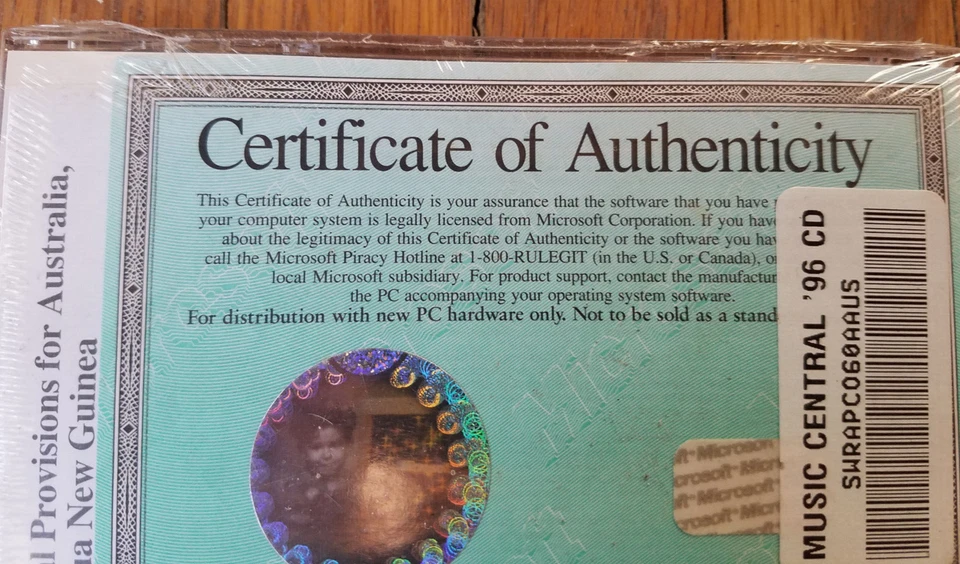 MICROSOFT MUSIC CENTRAL 96 CDROM HOME INTERACTIVE MUSIC SOURCE- NEW SEALED  - Image 2 of 2