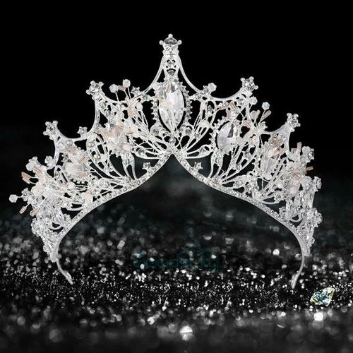 Coronas Tiaras Cristal Perla Novia Boda Corona para Mujer Princesa Tiara - Imagen 56 de 76