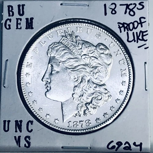 1878 S BU GEM MORGAN SILVER DOLLAR UNC MS+++ U.S. MINT RARE COIN 6924