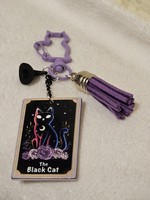 Handgebastelter SchlüSsel-/ TaschenanhäNger Tarotkarte Katze
