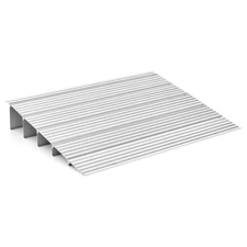 5" Door Threshold Ramp Aluminum Adjustable Rise Entry Ramp for Wheelchair