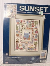 Dimensions "Garden Treasures" Counted Cross Stitch Kit by Sunset 12 X 16"
